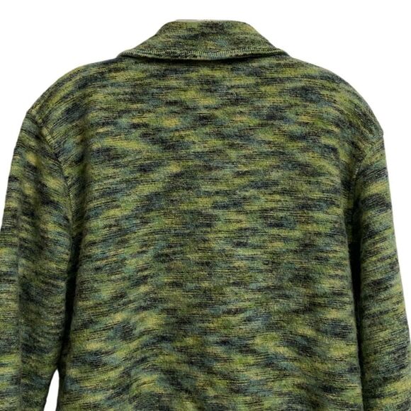 Bernardo Essentials Button Front Wool Coat Women's L Green Pockets Ranch Country - Picture 10 of 13